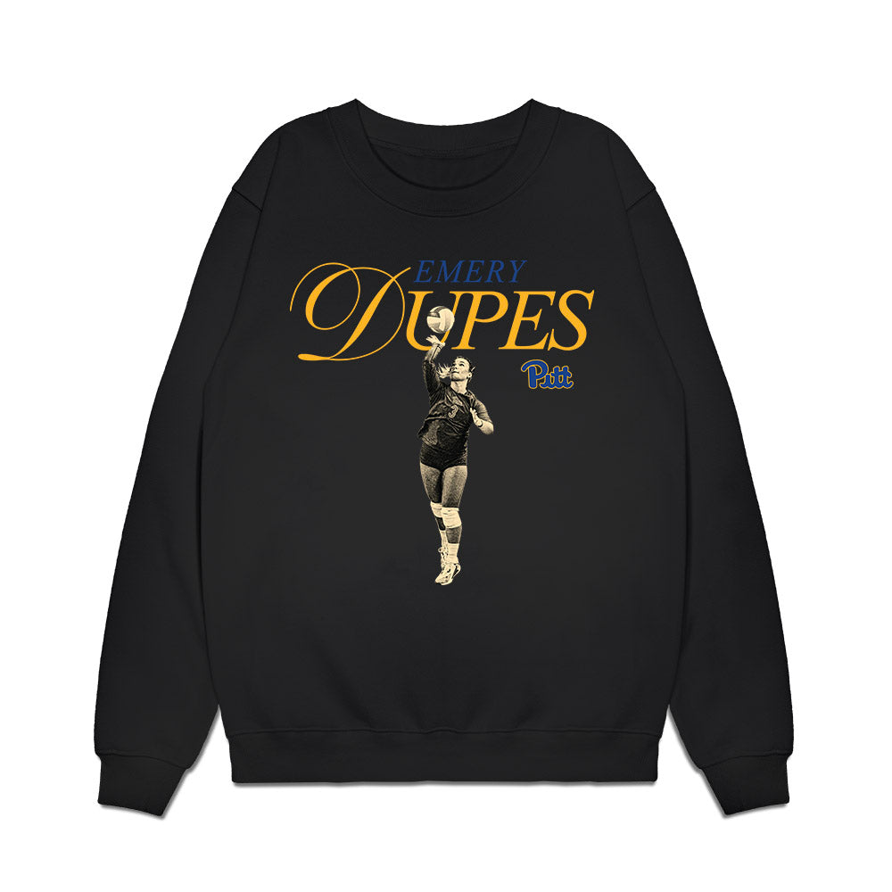 Pittsburgh - NCAA Women's Volleyball : Emery Dupes - Collage Premium Crewneck Sweatshirt-0