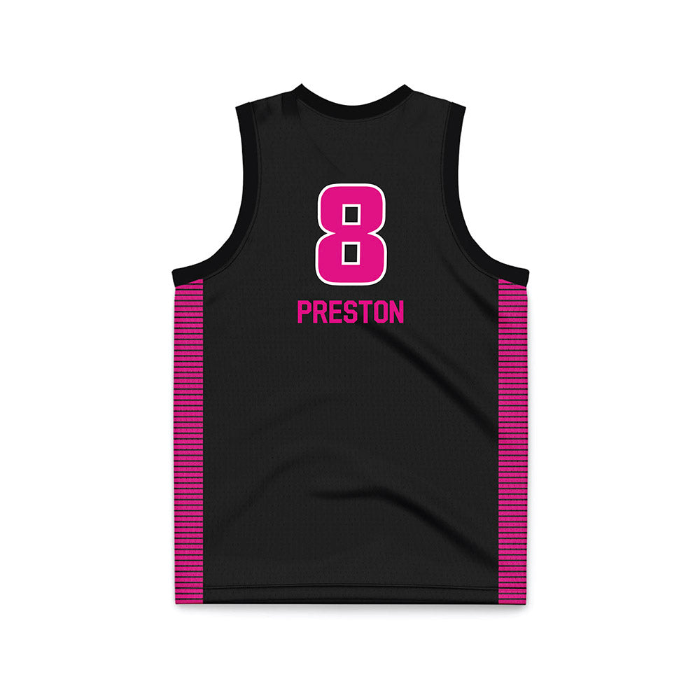 VCU - NCAA Women's Basketball : Daija Preston - Black Basketball Jersey-1