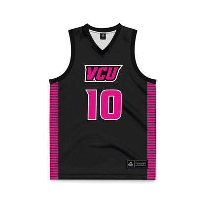 VCU - NCAA Women's Basketball : Ann Zachariah - Black Basketball Jersey-0