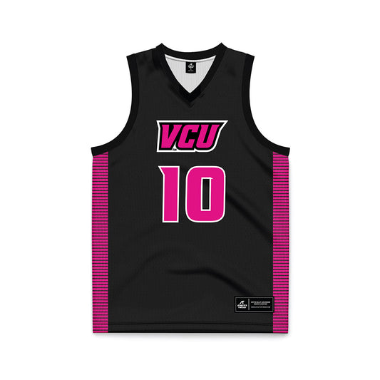 VCU - NCAA Women's Basketball : Ann Zachariah - Black Basketball Jersey-0