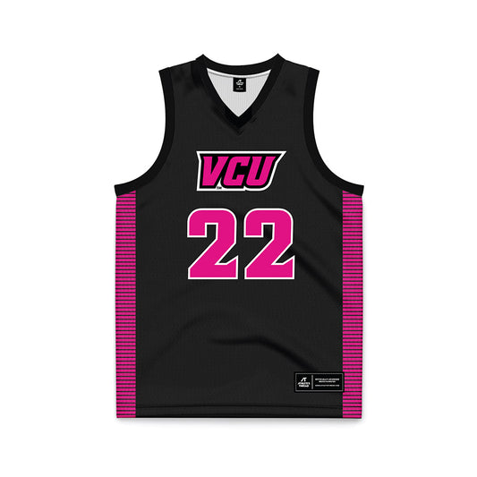 VCU - NCAA Women's Basketball : Laia Crespin Pastor - Black Basketball Jersey-0