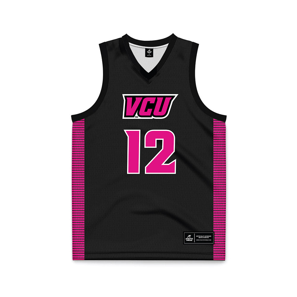 VCU - NCAA Women's Basketball : Patricia Augustin - Black Basketball Jersey-0