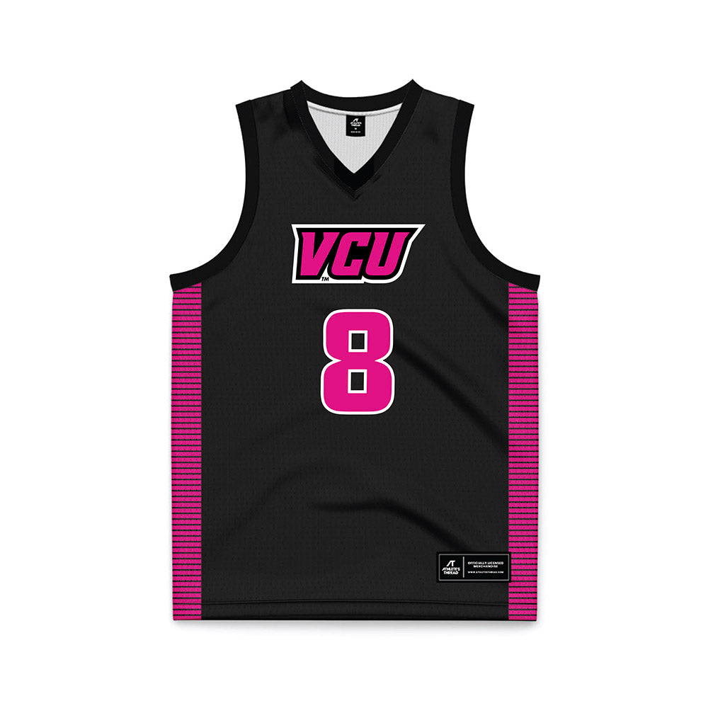 VCU - NCAA Women's Basketball : Daija Preston - Black Basketball Jersey-0