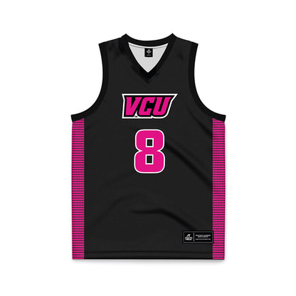 VCU - NCAA Women's Basketball : Daija Preston - Black Basketball Jersey-0