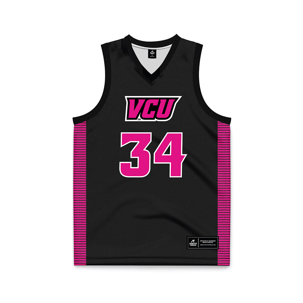 VCU - NCAA Women's Basketball : KATARINA KNEZEVIC - Black Basketball Jersey-0