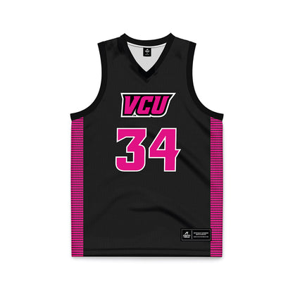 VCU - NCAA Women's Basketball : KATARINA KNEZEVIC - Black Basketball Jersey-0