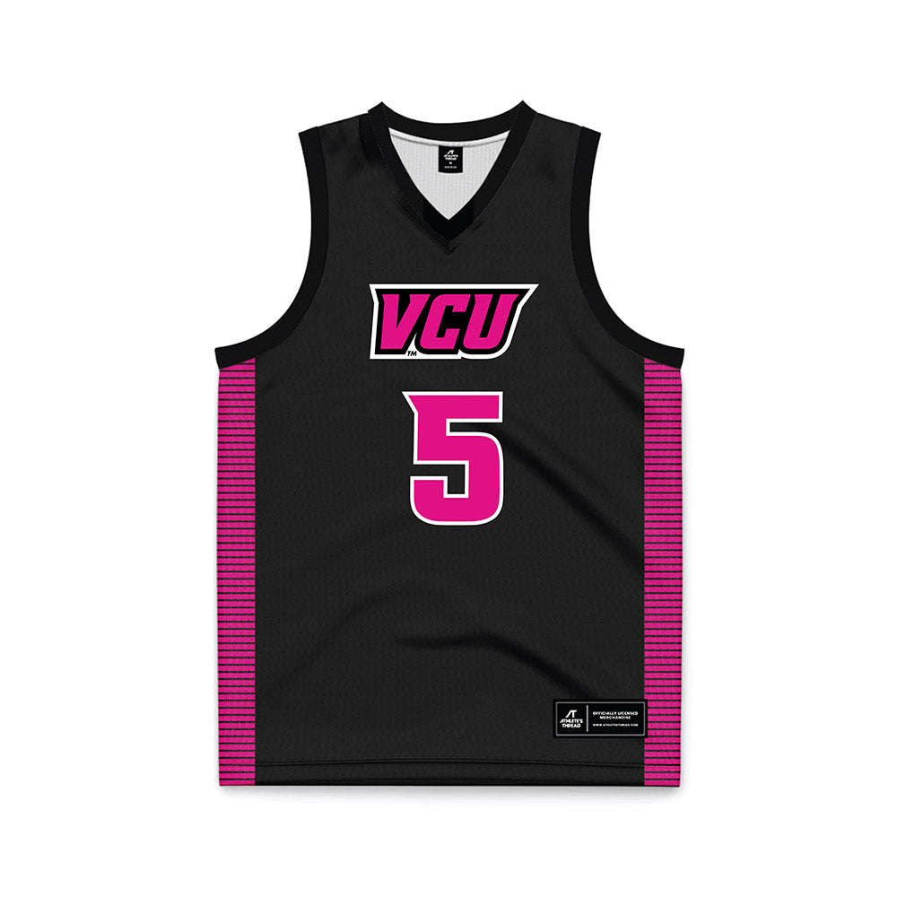 VCU - NCAA Women's Basketball : Makennah White - Black Basketball Jersey-0