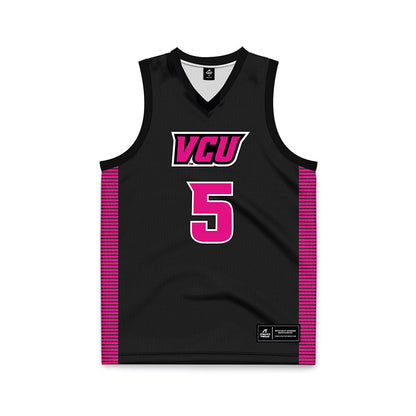 VCU - NCAA Women's Basketball : Makennah White - Black Basketball Jersey-0