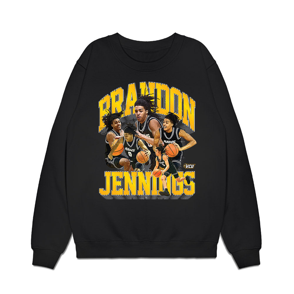VCU - NCAA Men's Basketball : Brandon Jennings - Collage Premium Crewneck Sweatshirt-0