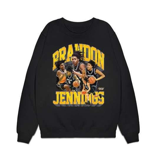VCU - NCAA Men's Basketball : Brandon Jennings - Collage Premium Crewneck Sweatshirt-0