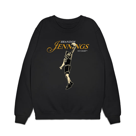 VCU - NCAA Men's Basketball : Brandon Jennings - Legacy Premium Crewneck Sweatshirt-0