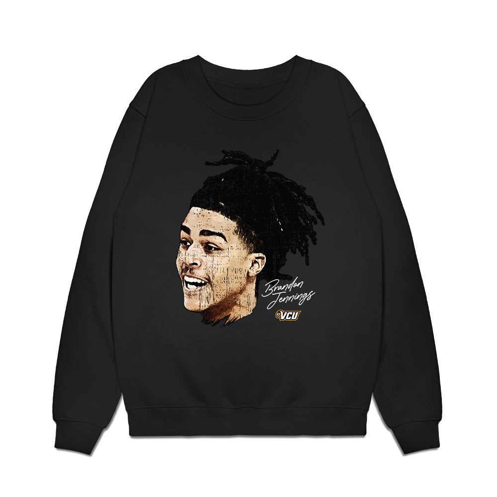 VCU - NCAA Men's Basketball : Brandon Jennings - Rodman Style Premium Crewneck Sweatshirt-0