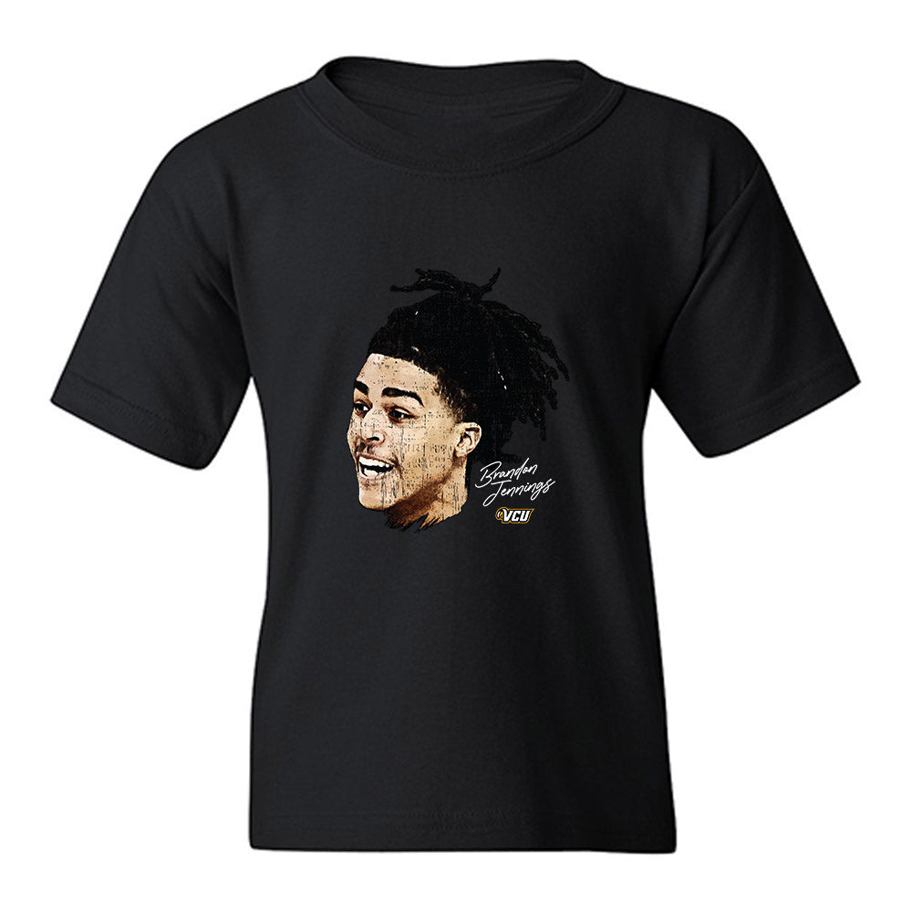 VCU - NCAA Men's Basketball : Brandon Jennings - Rodman Style Youth T-Shirt-0