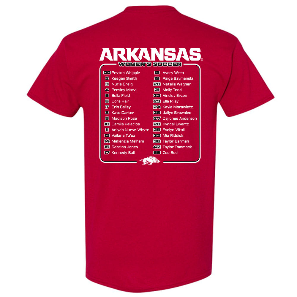 Arkansas - NCAA Women's Soccer : - Roster T-Shirt-1