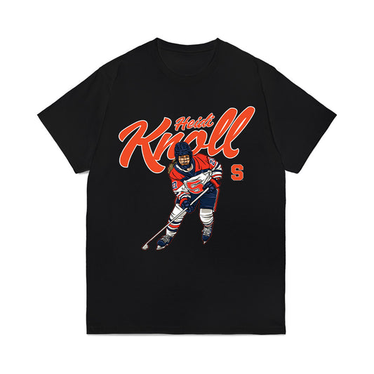Syracuse - NCAA Women's Ice Hockey : Heidi Knoll - Caricature Comfort Colors T-Shirt-0