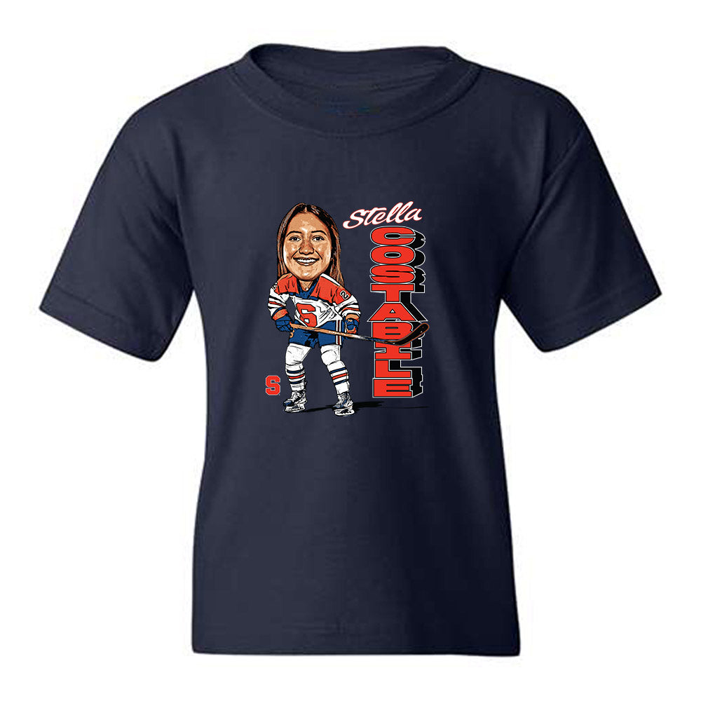 Syracuse - NCAA Women's Ice Hockey : Stella Costabile - Caricature Youth T-Shirt-0