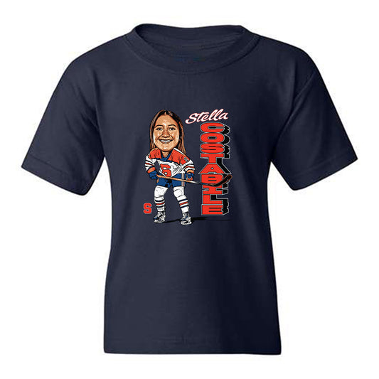 Syracuse - NCAA Women's Ice Hockey : Stella Costabile - Caricature Youth T-Shirt-0