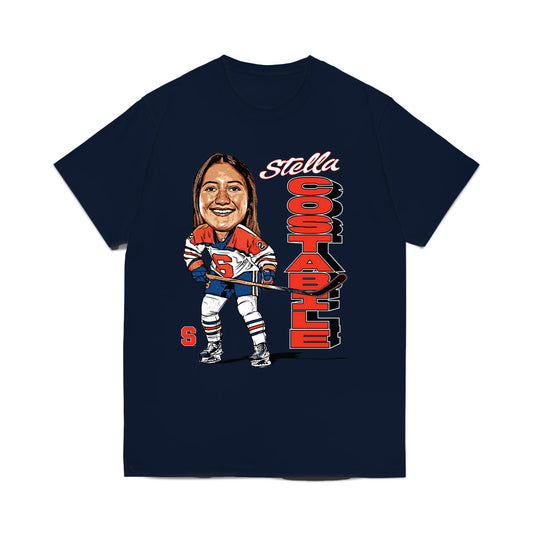 Syracuse - NCAA Women's Ice Hockey : Stella Costabile - Caricature Comfort Colors T-Shirt-0