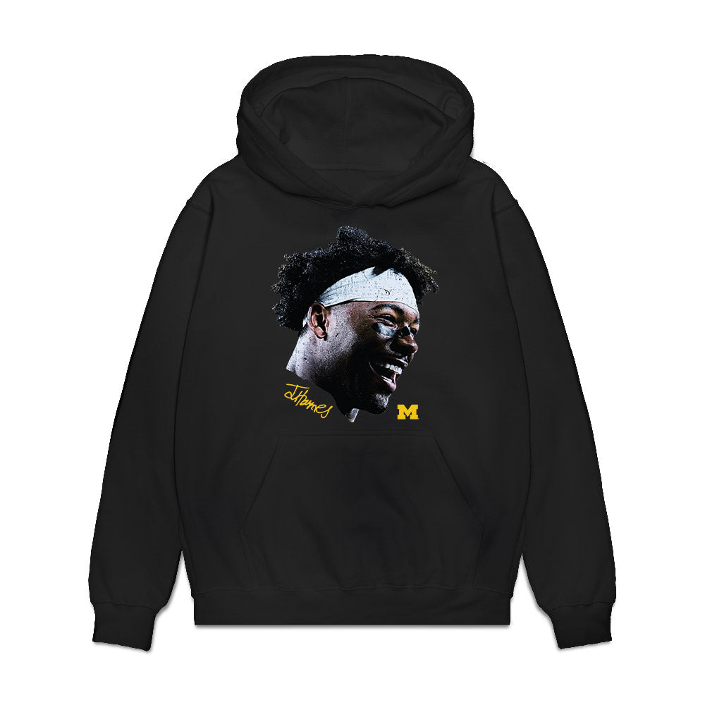 Michigan - NCAA Football : Justice Haynes - Game Face Premium Hooded Sweatshirt-0