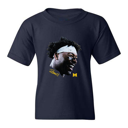 Michigan - NCAA Football : Justice Haynes - Game Face Youth T-Shirt-0