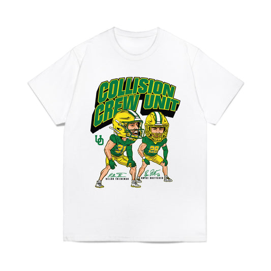 Oregon - NCAA Football : Bryce Boettcher - Collision Crew Unit Comfort Colors T-Shirt-0