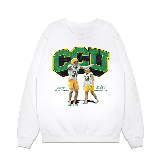 Oregon - NCAA Football : Dillon Thieneman - Collision Crew Unit Premium Crewneck Sweatshirt-0