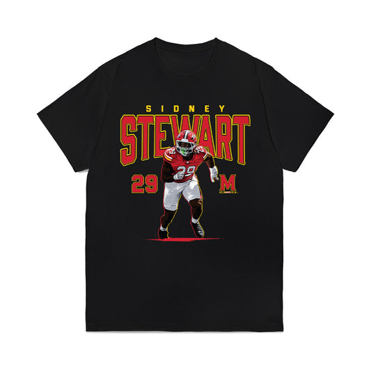 Maryland - NCAA Football : Sidney Stewart - Graphic Comfort Colors T-Shirt-0