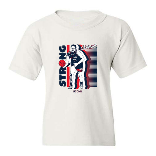 UConn - NCAA Women's Basketball : Sarah Strong - Caricature Youth T-Shirt-0