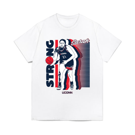 UConn - NCAA Women's Basketball : Sarah Strong - Caricature Comfort Colors T-Shirt-0