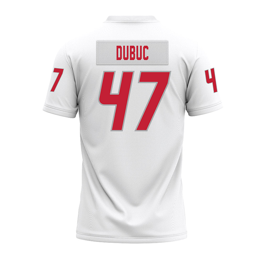 New Mexico - NCAA Football : Trey Dubuc - White Premium Football Jersey-1