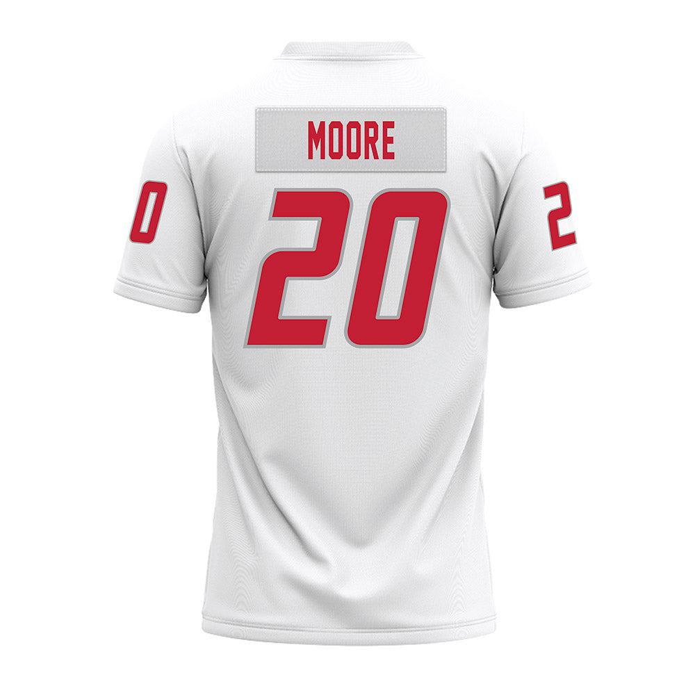 New Mexico - NCAA Football : Dereck Moore - White Premium Football Jersey-1