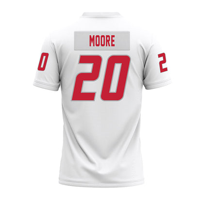 New Mexico - NCAA Football : Dereck Moore - White Premium Football Jersey-1