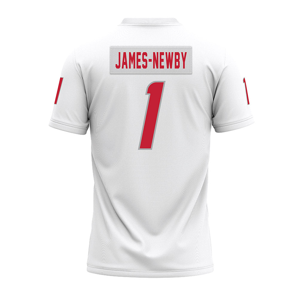 New Mexico - NCAA Football : Keyshawn James-Newby - White Premium Football Jersey-1