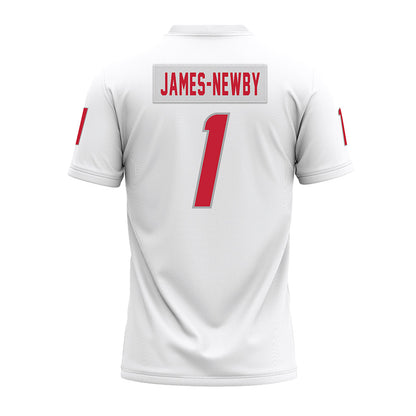 New Mexico - NCAA Football : Keyshawn James-Newby - White Premium Football Jersey-1