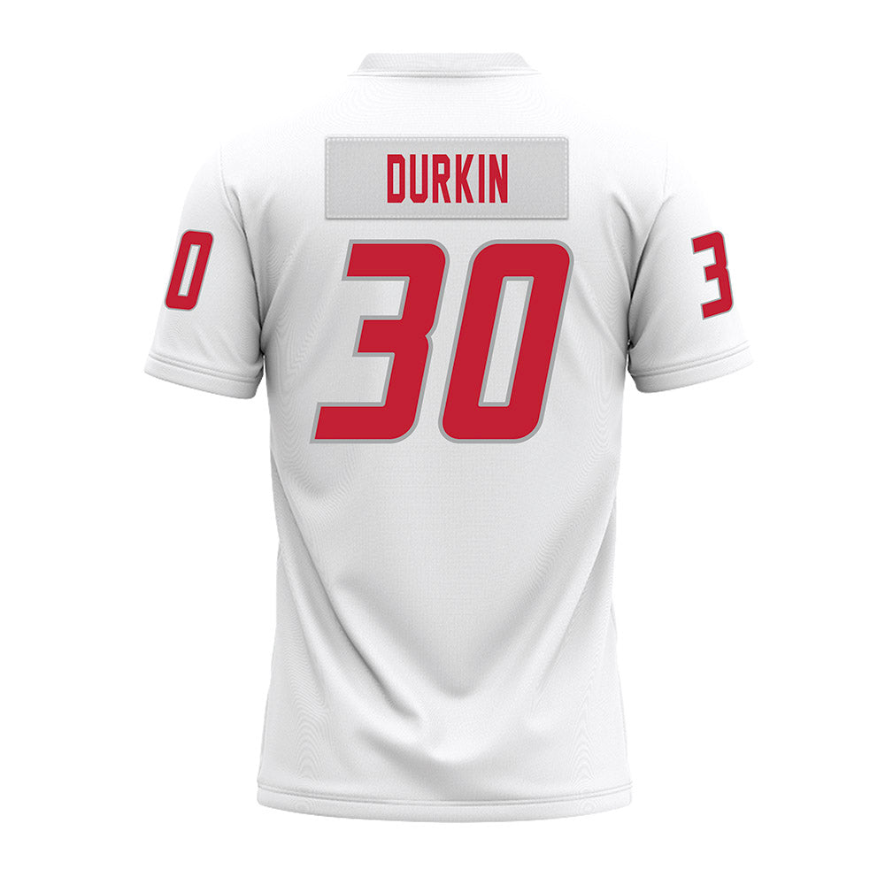 New Mexico - NCAA Football : Brendan Durkin - White Premium Football Jersey-1
