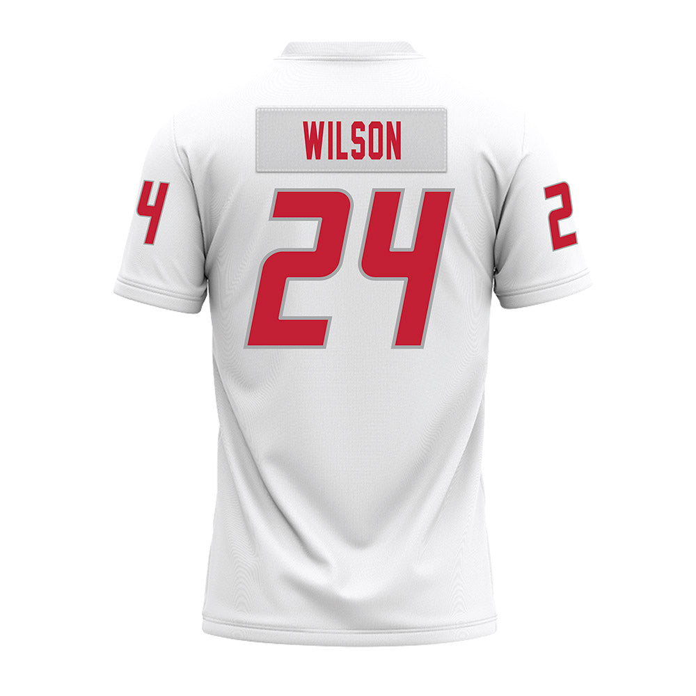 New Mexico - NCAA Football : Jayden Wilson - White Premium Football Jersey-1