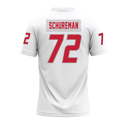New Mexico - NCAA Football : Griffin Schureman - White Premium Football Jersey-1