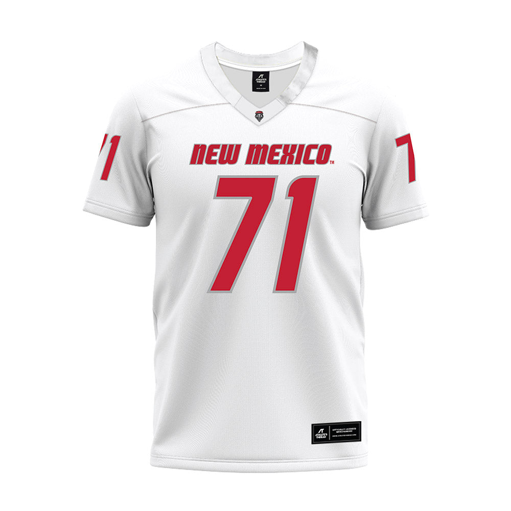 New Mexico - NCAA Football : Travis Gray - White Premium Football Jersey-0