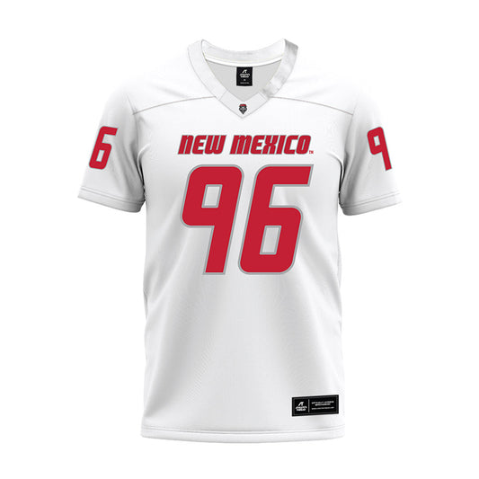 New Mexico - NCAA Football : Daniel Hughes - White Premium Football Jersey-0