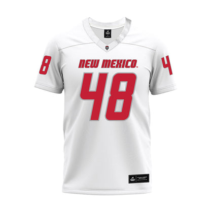 New Mexico - NCAA Football : John Sierra - White Premium Football Jersey-0