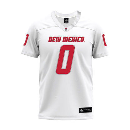 New Mexico - NCAA Football : Miles Williams - White Premium Football Jersey-0