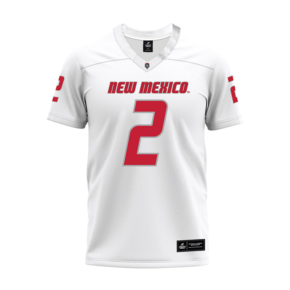 New Mexico - NCAA Football : Jack Layne - White Premium Football Jersey-0