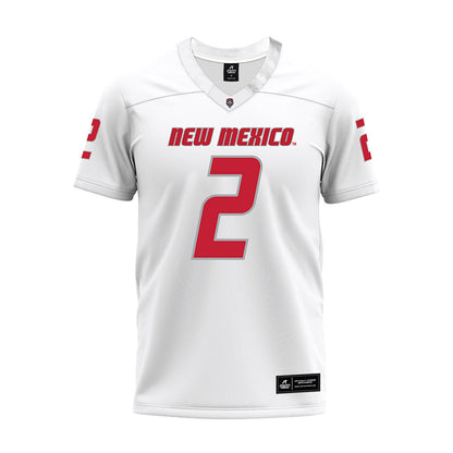 New Mexico - NCAA Football : Jack Layne - White Premium Football Jersey-0