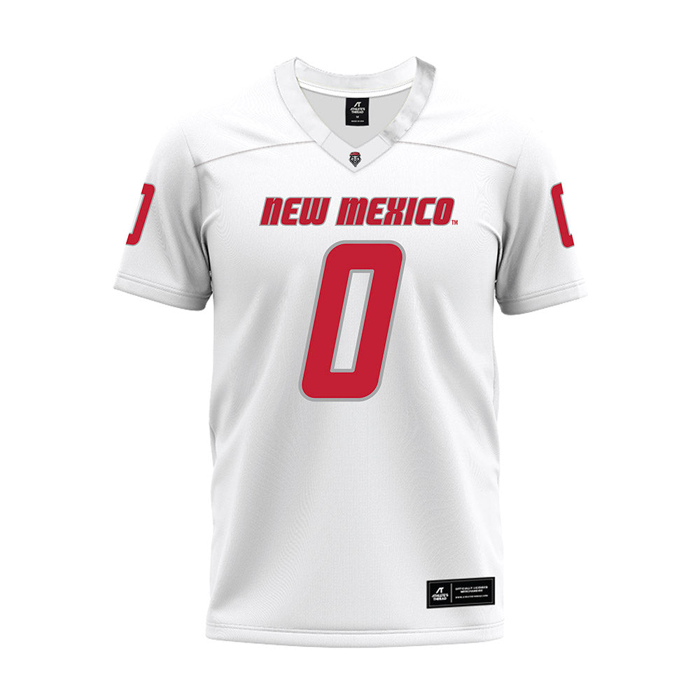 New Mexico - NCAA Football : Nicolas Rivera - White Premium Football Jersey-0