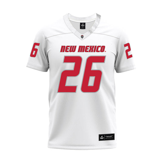 New Mexico - NCAA Football : Rei Iwai - White Premium Football Jersey-0