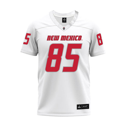 New Mexico - NCAA Football : Jackson Epes - White Premium Football Jersey-0