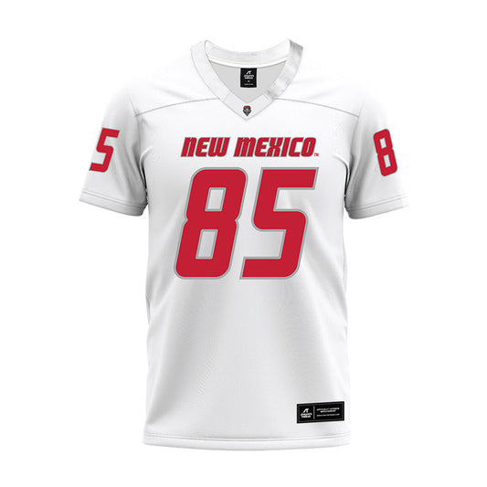 New Mexico - NCAA Football : Jackson Epes - White Premium Football Jersey-0