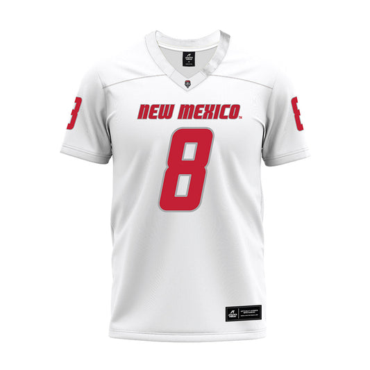 New Mexico - NCAA Football : Deshaun Buchanan - White Premium Football Jersey-0