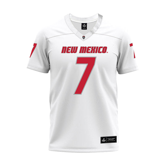 New Mexico - NCAA Football : Dorian Thomas - White Premium Football Jersey-0
