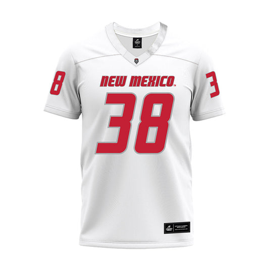 New Mexico - NCAA Football : Devin Costello - White Premium Football Jersey-0